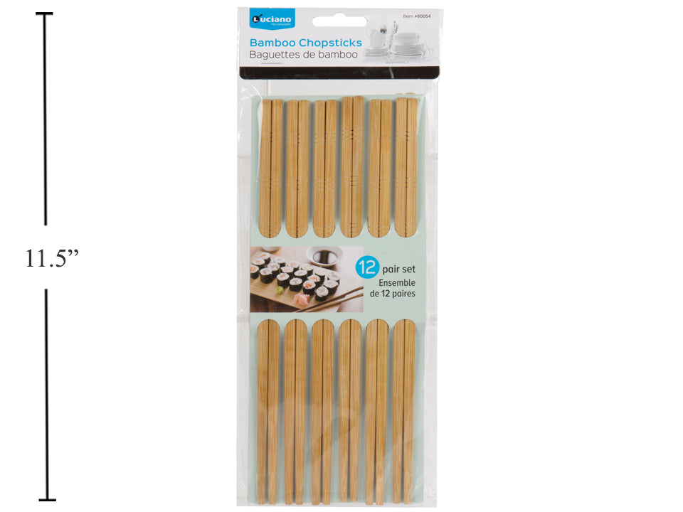 Luciano Bamboo Chopsticks 12pc - The Cuisinet