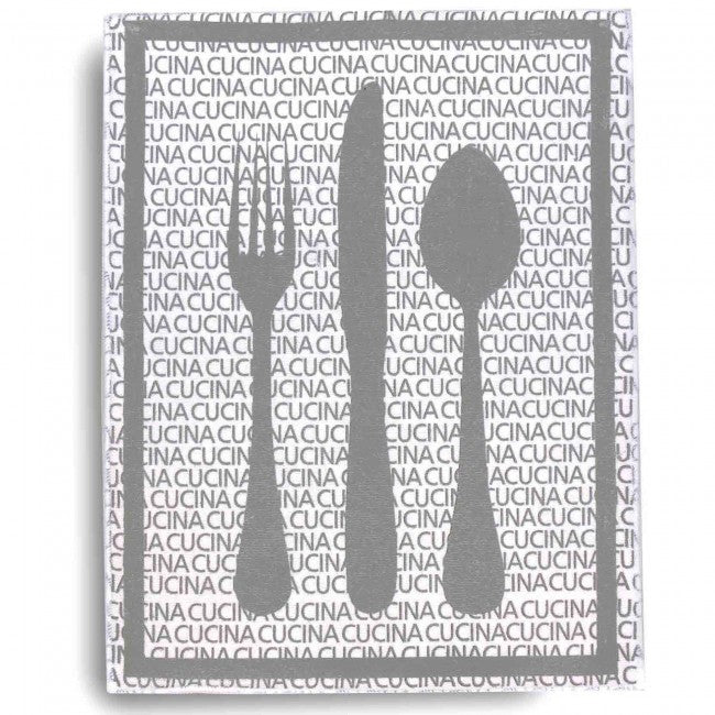 Harman Printed Microfiber 'Cucina' Reversible Dish Drying Mat (Grey) - The Cuisinet