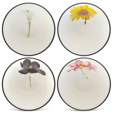 Noritake Graphite Bowl Floral Mini 4" 4pc - The Cuisinet