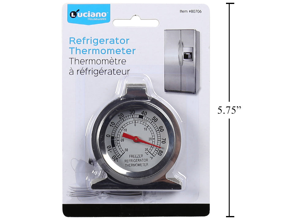 Stainless Steel Fridge Refrigerator Freezer Thermometer - The Cuisinet
