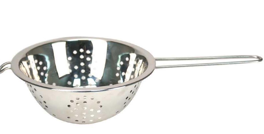 Luciano Stainless Steel 6.875" Strainer w/ Wire Handle & Hook 1pc - The Cuisinet