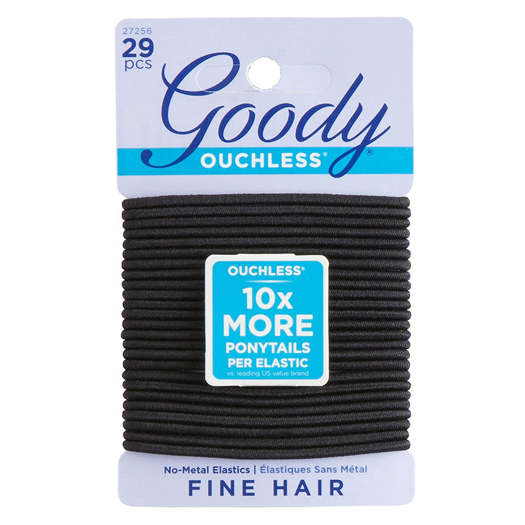 Goody Ouchless 2 mm Elastics, Black, 29 Count - The Cuisinet