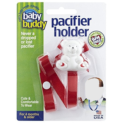Baby Buddy Red Bear Pacifier Holder 1pc - The Cuisinet