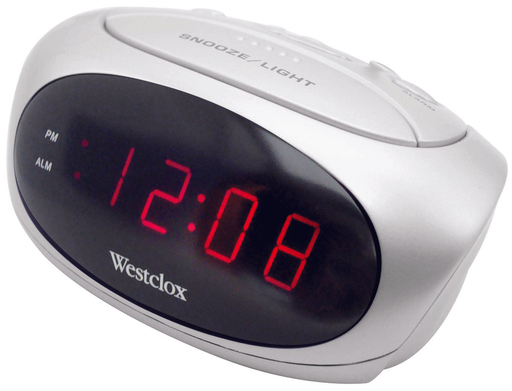 Westclox White Led Alarm Clock 6" 1pc - The Cuisinet
