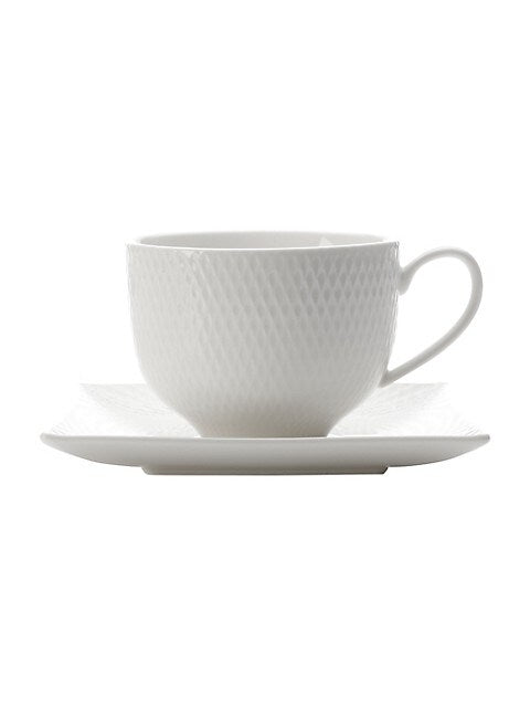 Maxwell & Williams Diamond Porcelain Teacup and Saucer - The Cuisinet