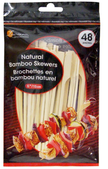 L. Gourmet Bamboo Skewers 6in 48pc - The Cuisinet