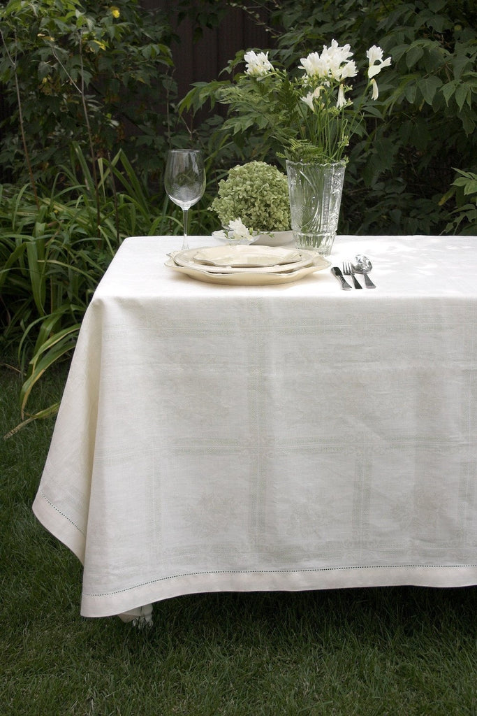 Natalie White Tablecloth 67x158 - The Cuisinet