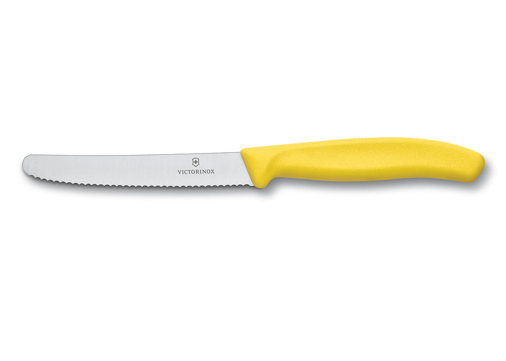 Victorinox Yellow Serrated Round Knife 4" 1pc - The Cuisinet