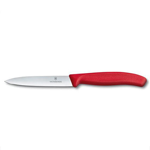 Victorinox Red Straight Pointed Knife 4" 1pc - The Cuisinet