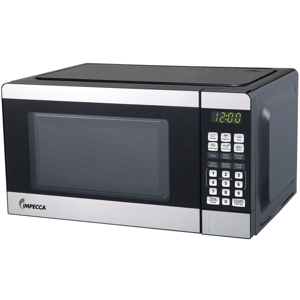 Impecca Stainless Steel Microwave Oven 700W 0.7 Cu. Ft. 1pc - The Cuisinet