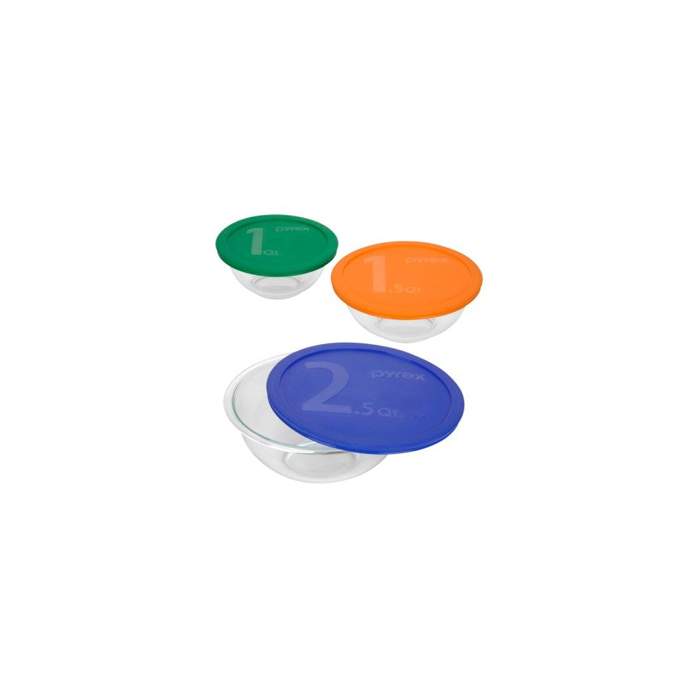 Pyrex Smart Essentials Mixing Bowl Set, 6 Piece - The Cuisinet