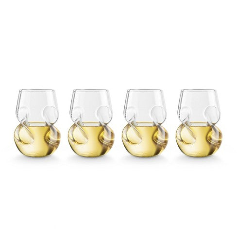 Final Touch Conundrum White Wine Glass 9oz 4pc - The Cuisinet
