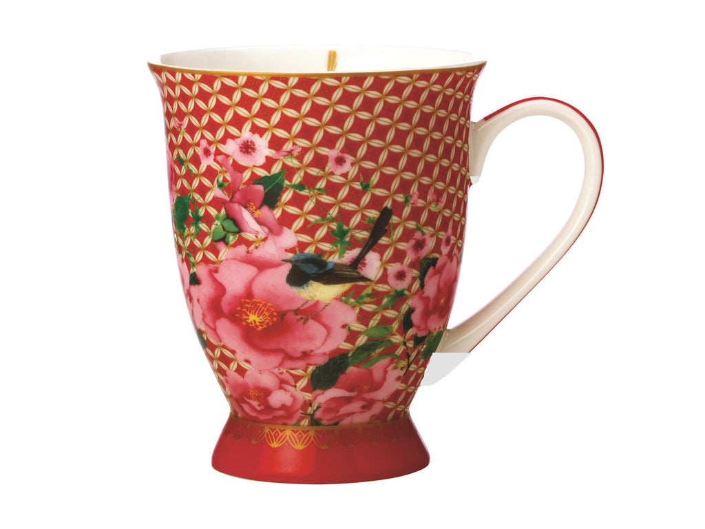 Maxwell & Williams Silk Red Footed Mug 1Pc - The Cuisinet