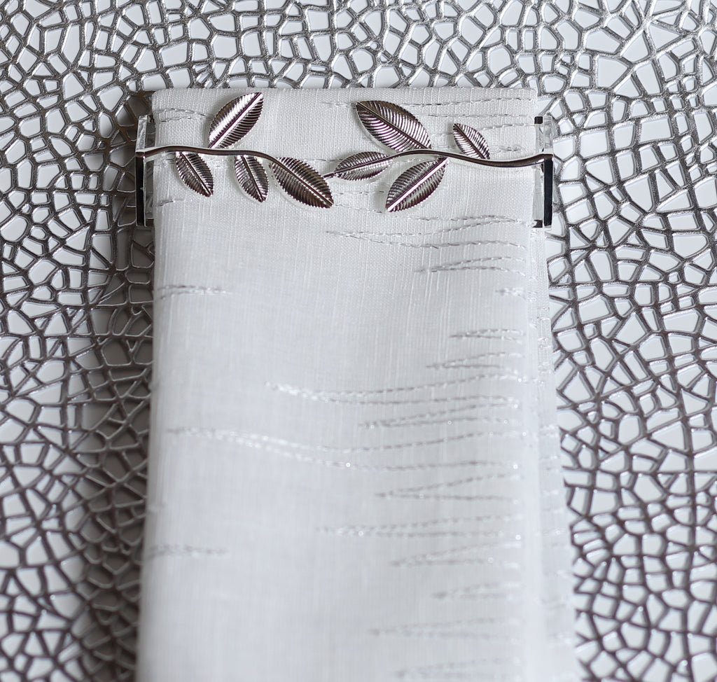 Silver Leaf Napkin Ring Wrap - The Cuisinet