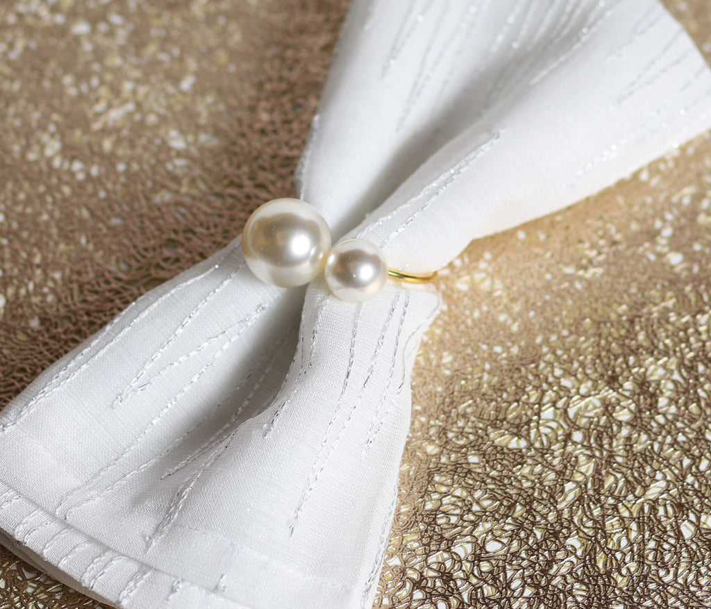 Gold Pearl Napkin Ring - The Cuisinet