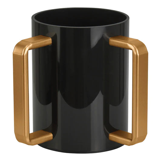 Bt Shalom Black/Gold Lucite Wash Cup 1pc - The Cuisinet