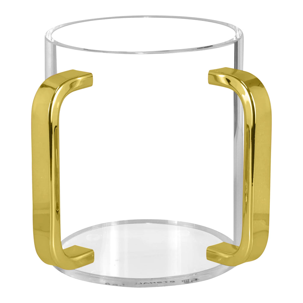 Bt Shalom Clear/Gold Washcup - The Cuisinet