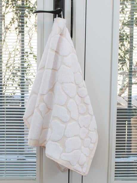 Luster Metalic White Hand Towel 1pc - The Cuisinet