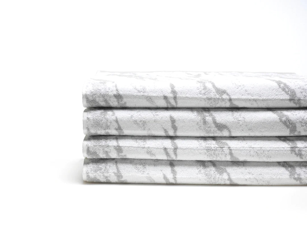 White/Gray Marble  Hand Towel 1pc - The Cuisinet
