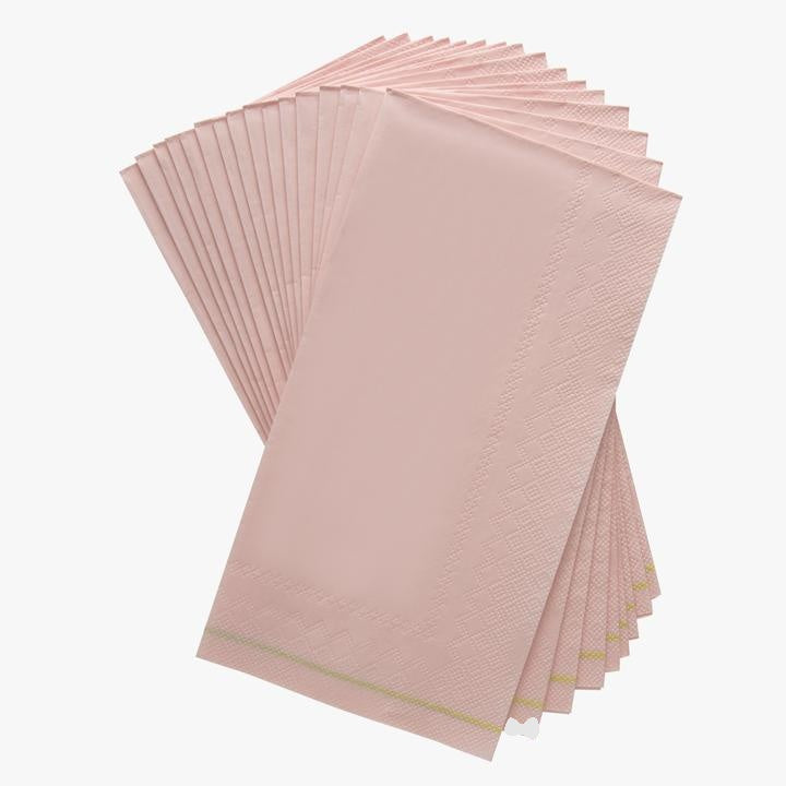 Luxe Party Blush/Gold Guest Paper Napkins 16pc - The Cuisinet