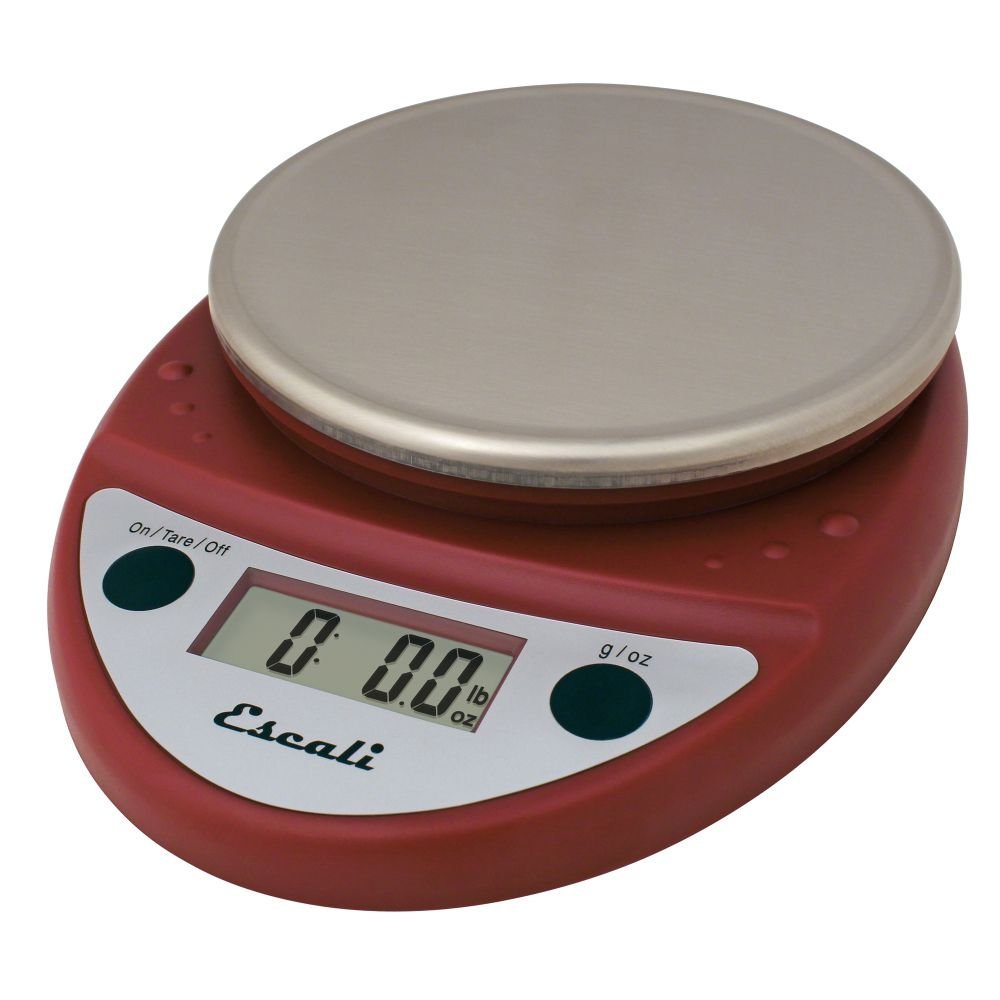 Escali Primo Warm Red 11 Lb Portable Digital Scale - The Cuisinet