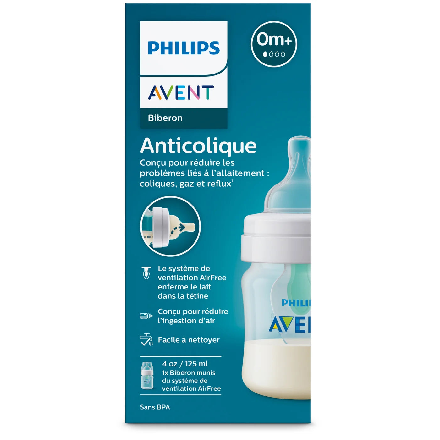 Biberon Avent anti-colique AirFree 125 ml de Philips Avent