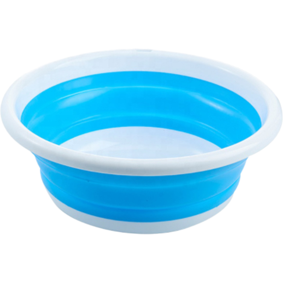 YBM Home Blue Plastic Round Collapsible Washbasin 5.5qt 1pc - The Cuisinet