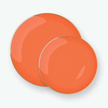Luxe Party Orange/Gold Appetizer Plates 7.5" 10pc - The Cuisinet