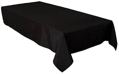 Textyles Solid Black Tablecloth 60X90 - The Cuisinet
