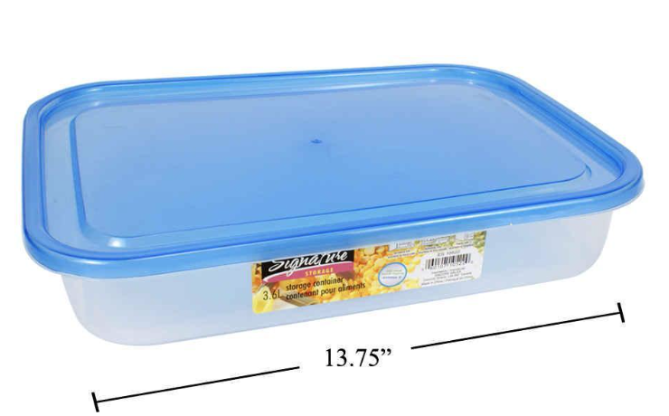 3.55L RECT. STORAGE FOODCONTAINER W/LID - The Cuisinet