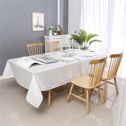 Jacquard Tablecloth #1335 Desert White Silver -70x180" - The Cuisinet