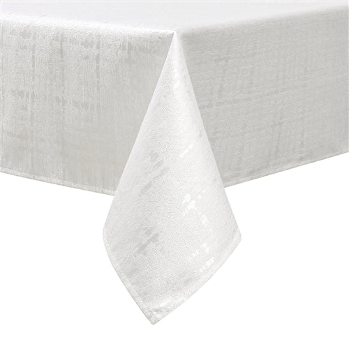 Jacquard Tablecloth TC1357 Wave White-70x144" - The Cuisinet