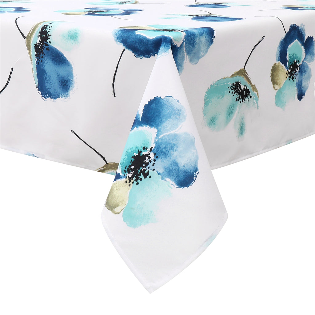 Poly Tablecloth TC1501 - Prepackaged Tablecloths - Blue Floral - The Cuisinet