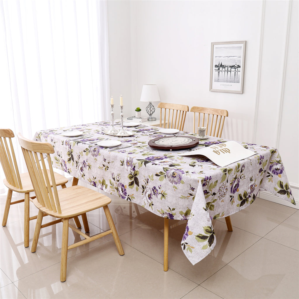 Majestic Purple Floral Tablecloth 1pc - The Cuisinet