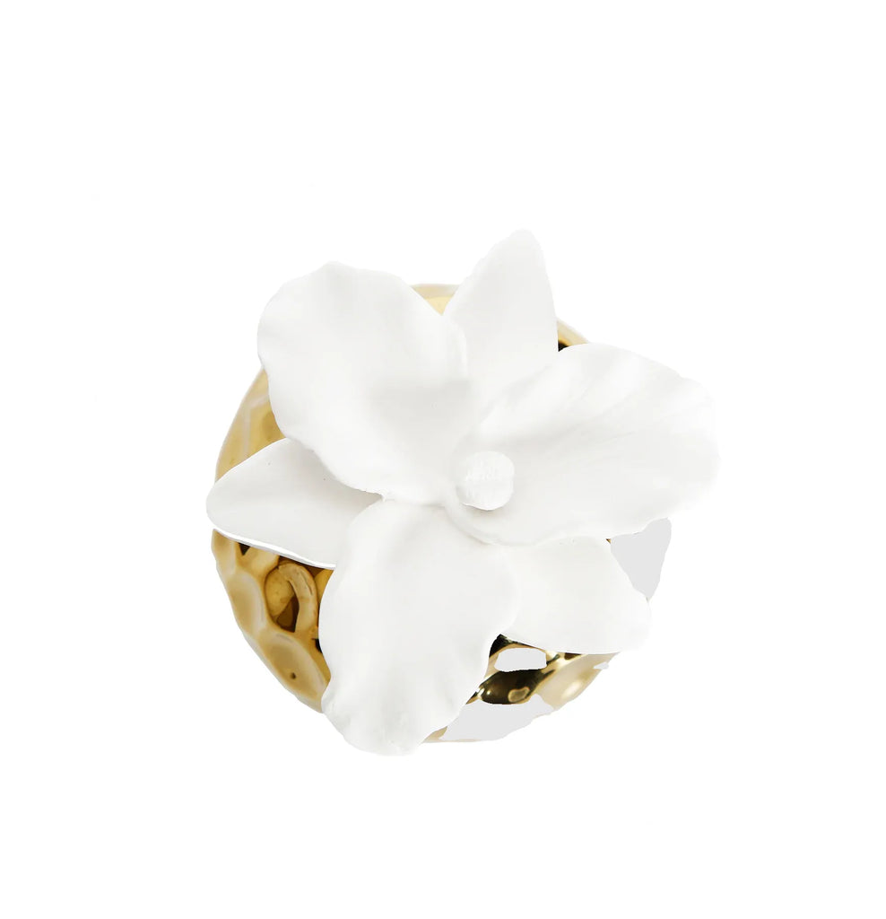 Vivience Hammered Gold Sphere Shaped Diffuser, “English Pear And Freesia” Aroma 1pc - The Cuisinet