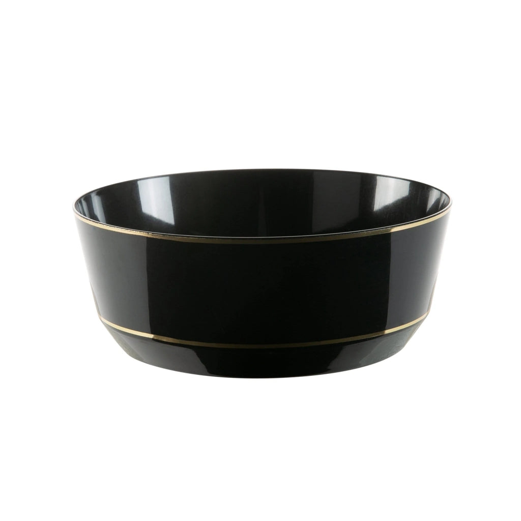 Luxe Party Black/Gold Soup Bowls 14oz 10pc - The Cuisinet