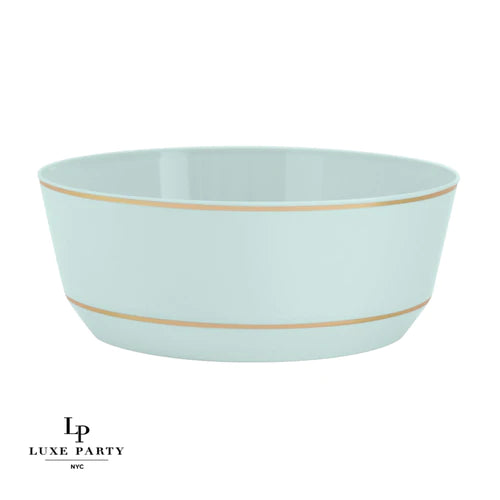 Luxe Party Mint/Gold Soup Bowls 14oz 10pc - The Cuisinet