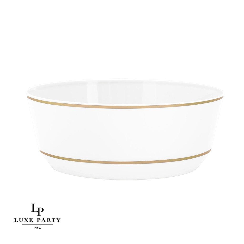 Luxe Party White/Gold Soup Bowls 14oz 10pc - The Cuisinet