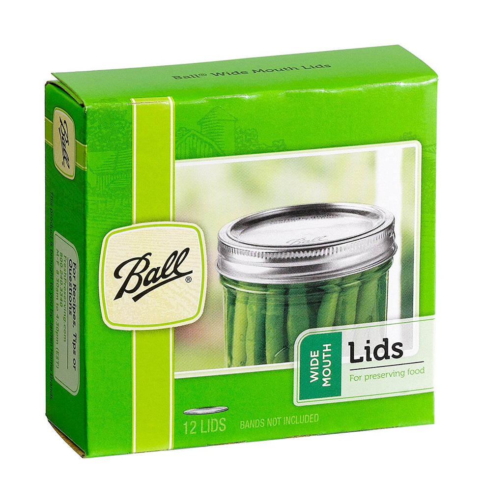 Ball Jars Wide Mouth Lids, 12 Count (Pack of 1) - The Cuisinet
