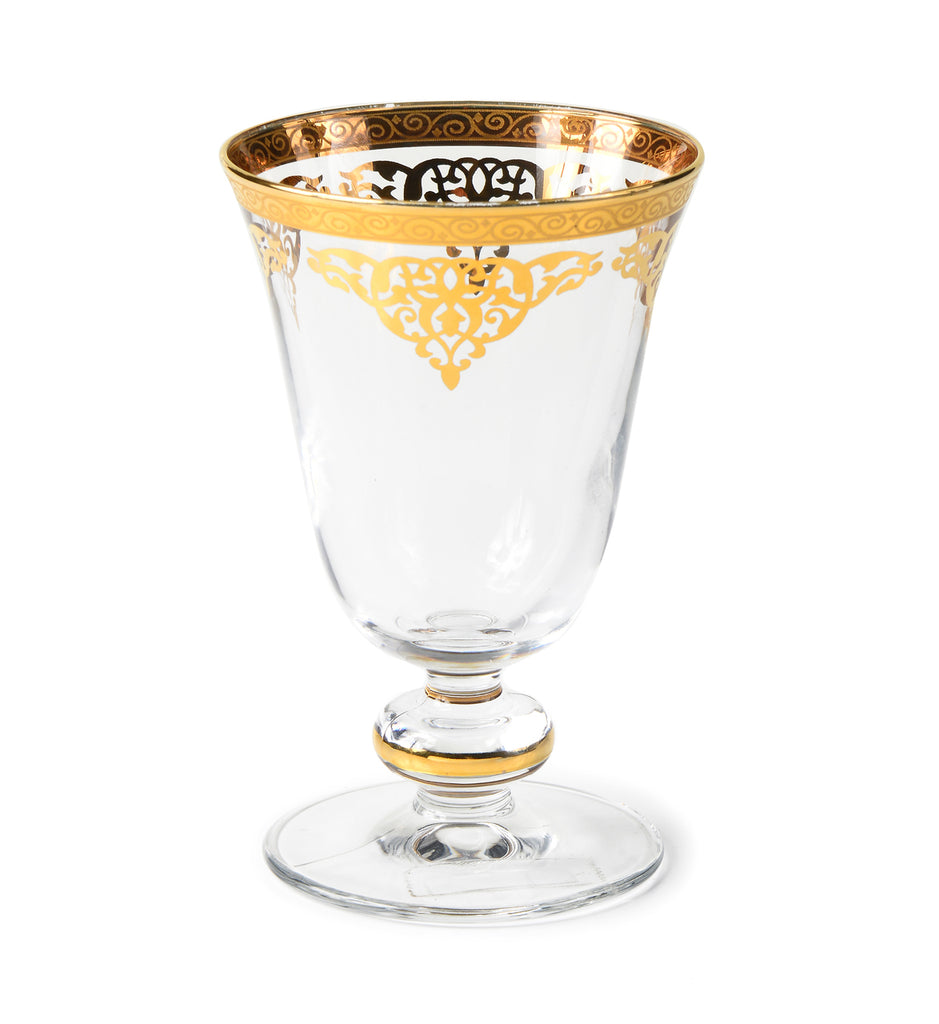 Classic Touch Gold Design Short Stem Glasses 6pc - The Cuisinet