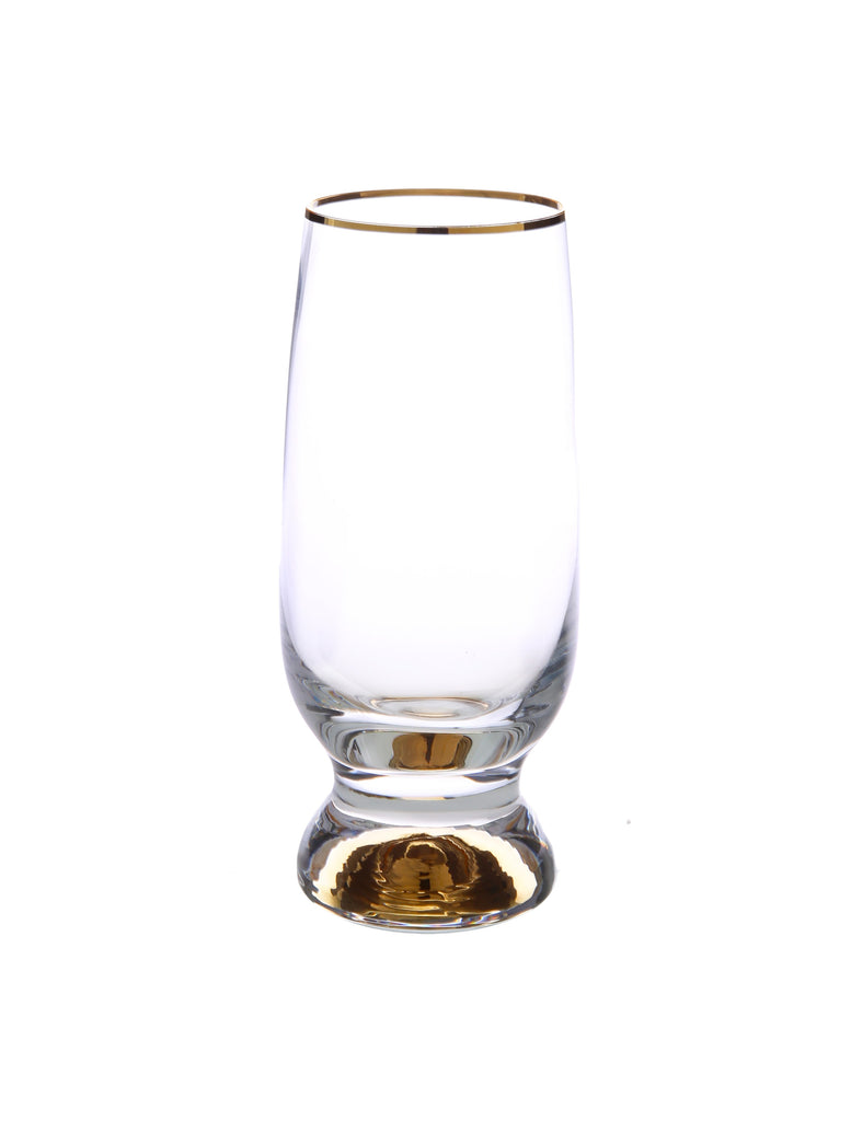 Classic Touch Gold Goblet Glasses 12oz 6pc - The Cuisinet