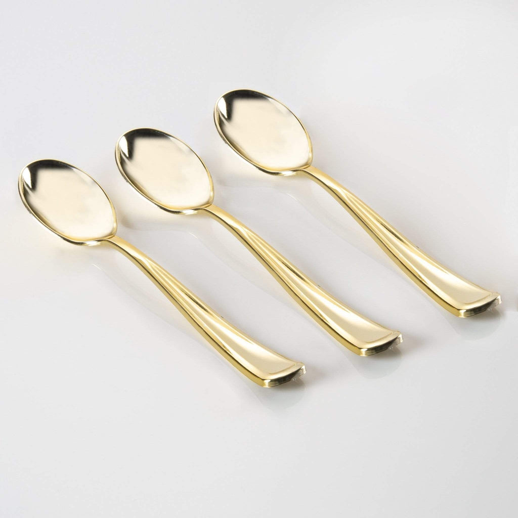 Luxe Party Gold Plastic Spoons 7" 20pc - The Cuisinet
