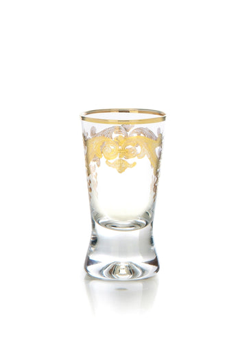 Gold Liquer Glasses with 24k Artwork