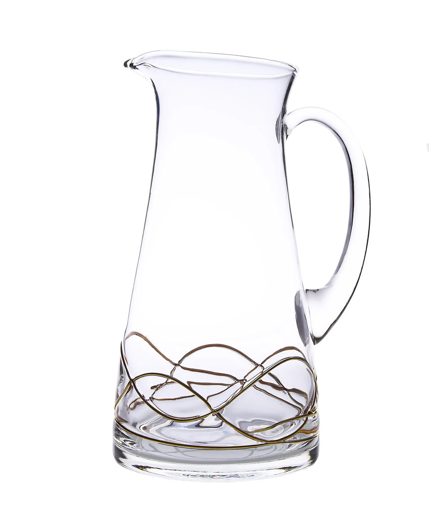Swan Shaped Pitcher with 14K Gold Swirl Design - The Cuisinet