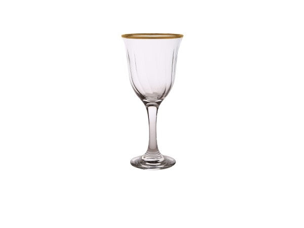 Classic Touch Clear/Gold Water Glasses 6Pc - The Cuisinet