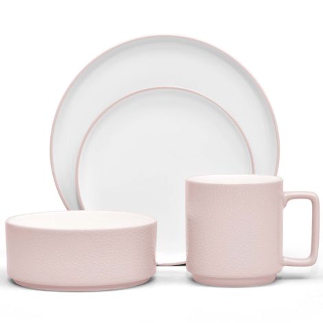 Noritake ColorTex Stone Pink Dinnerware 4pc - The Cuisinet