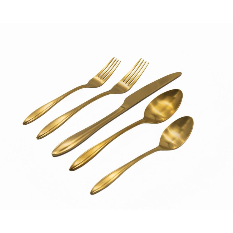 Godinger 18/10 Unica Matte Gold 20pc - The Cuisinet