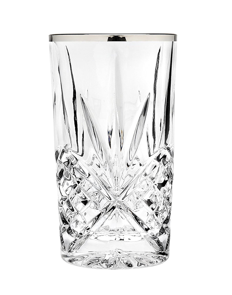 Godinger Platinum Dublin Highball Glasses 4pc - The Cuisinet