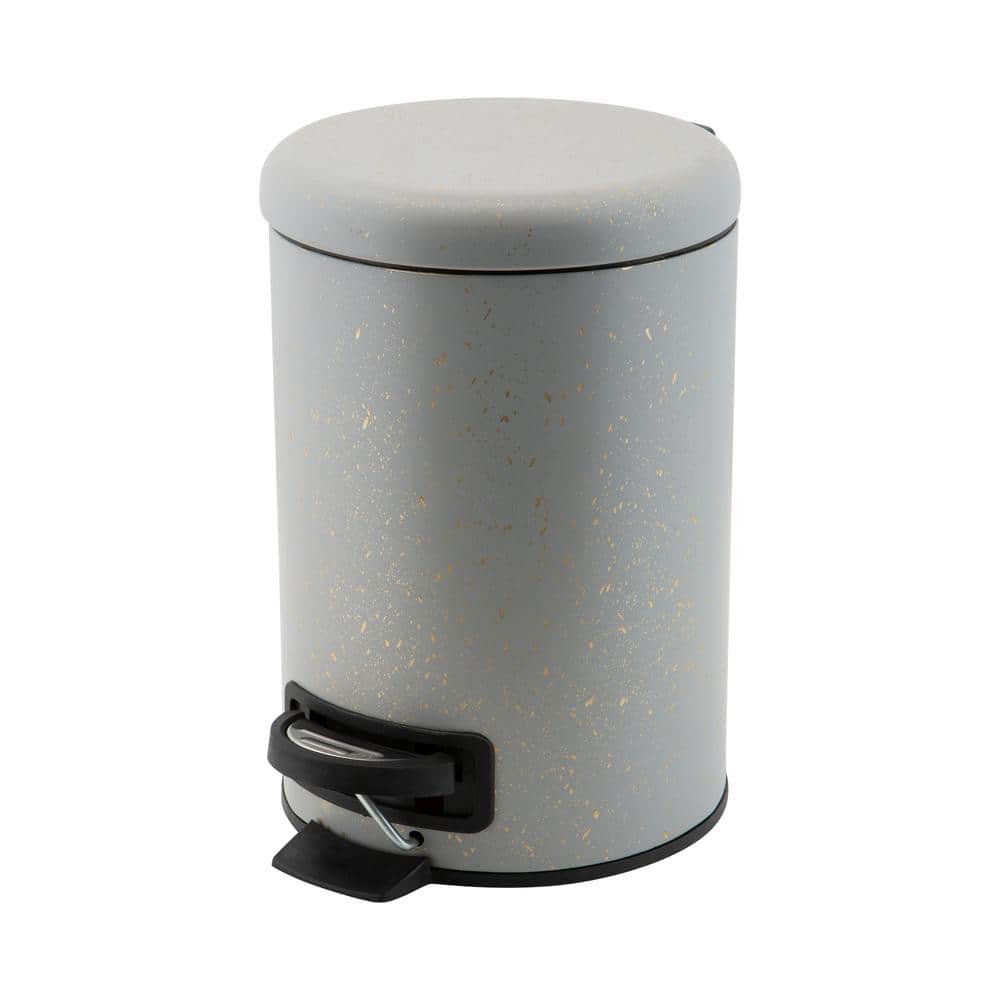 Speckled Design 3 l Step Bin with Lid Trash Can in Grey - The Cuisinet