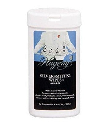 Hagerty  5-by-10-inch Silversmiths Wipes 12 Disposable Wipes, White - The Cuisinet